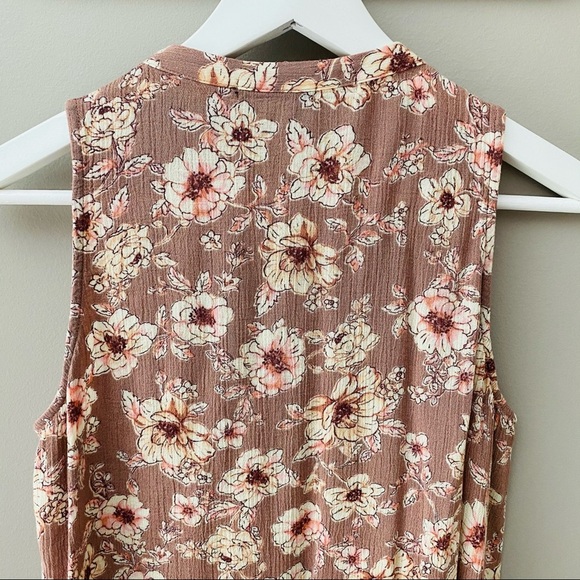 Gypsies & Moondust Floral Blush Pink Tank Top Pink Sz Medium - Picture 4 of 10